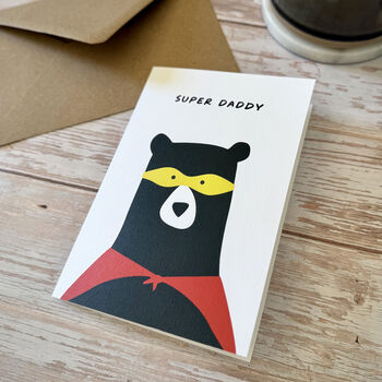 Super Daddy Bear, A6 Father's Day Card, 2 of 7