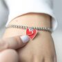 All You Need Is Love Beaded Heart Charm Bracelet, thumbnail 1 of 5