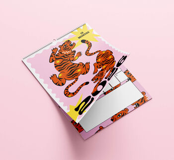 2026 Pink Tiger Calendar, 5 of 6