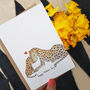 Leopard Love Hand Illustrated Mother's Day Card, thumbnail 1 of 4