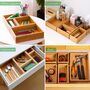Set Of Five Bamboo Desk Drawer Organise Trays, thumbnail 3 of 7