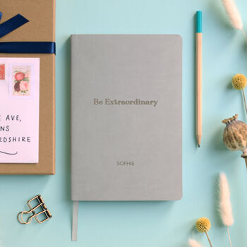 Be Extraordinary Personalised Luxury Notebook Journal, 2 of 9