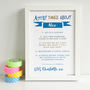 Personalised Amazing Things About A Brother Print, thumbnail 2 of 4