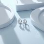 Sterling Silver Tiny 6mm Cz Huggie Hoop Earrings, thumbnail 4 of 9