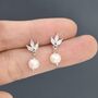 Marquise Cz Trio With Baroque Pearl Dangle Earrings, thumbnail 8 of 12