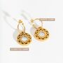 Geometric Mother Of Pearl And Gold Vermeil Plated Hoops, thumbnail 5 of 8