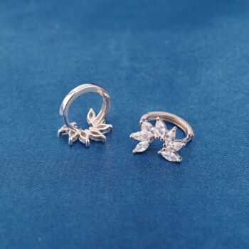 Baguette Cz Earrings 925 Sterling Silver, 2 of 7