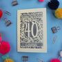 Personalised 40th Birthday Card Papercut Flower Design, thumbnail 11 of 11