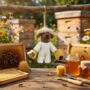 Handmade Felt Bumble The Bee Keeper Hanging Decoration, thumbnail 1 of 3