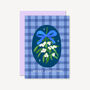 Christmas Card In With Blue Gingham Pattern And Mistletoe, thumbnail 3 of 3