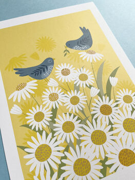 Daisy Birds A4 Art Print, 3 of 5