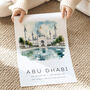 Abu Dhabi City Landmark Travel Print, thumbnail 3 of 7