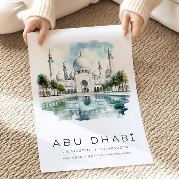 Abu Dhabi City Landmark Travel Print, 3 of 7