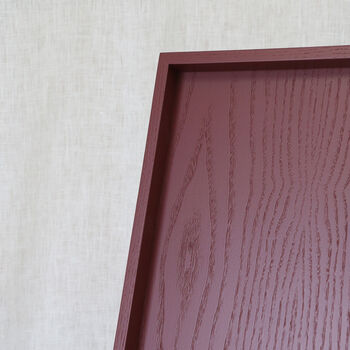 Handmade Dark Red Wooden Serving Tray, Lacquered Ottoman Cover Tray, 6 of 11