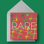 'Rare' Modern Florals Friendship Greetings Card, thumbnail 3 of 6