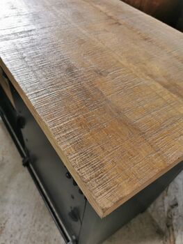 Reclaimed Iron And Wood Top Sideboard, 5 of 5