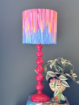 Chartreux Abstract Brushstrokes Lampshade, 3 of 8
