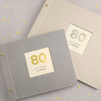 Personalised Hand Foiled 80th Birthday Photo Album, 2 of 12