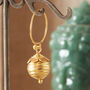Gold Plated Silver Hoop Ball Earrings, thumbnail 3 of 8