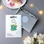 Not Your Cup Of Tea, Blue Flower Enamel Pin Badge, Cute Victorian Teacup Brooch, thumbnail 2 of 9