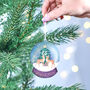 Personalised Couples Deer Snow Globe Decoration, thumbnail 1 of 3