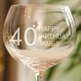 Personalised Milestone Birthday Gin Glasses For Him, thumbnail 2 of 4
