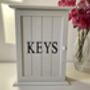 White Wooden Key Box Cabinet Wall Mounted Freestanding, thumbnail 11 of 11