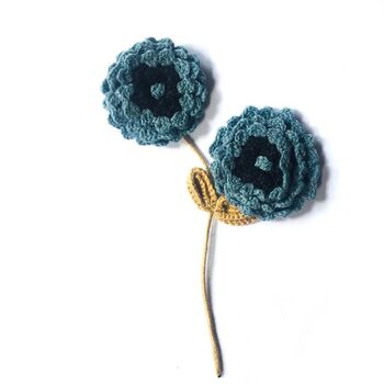 Crochet Cashmere Flower Corsage, 3 of 5