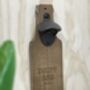 Personalised Magnetic Wooden Wall Bottle Opener, thumbnail 1 of 4