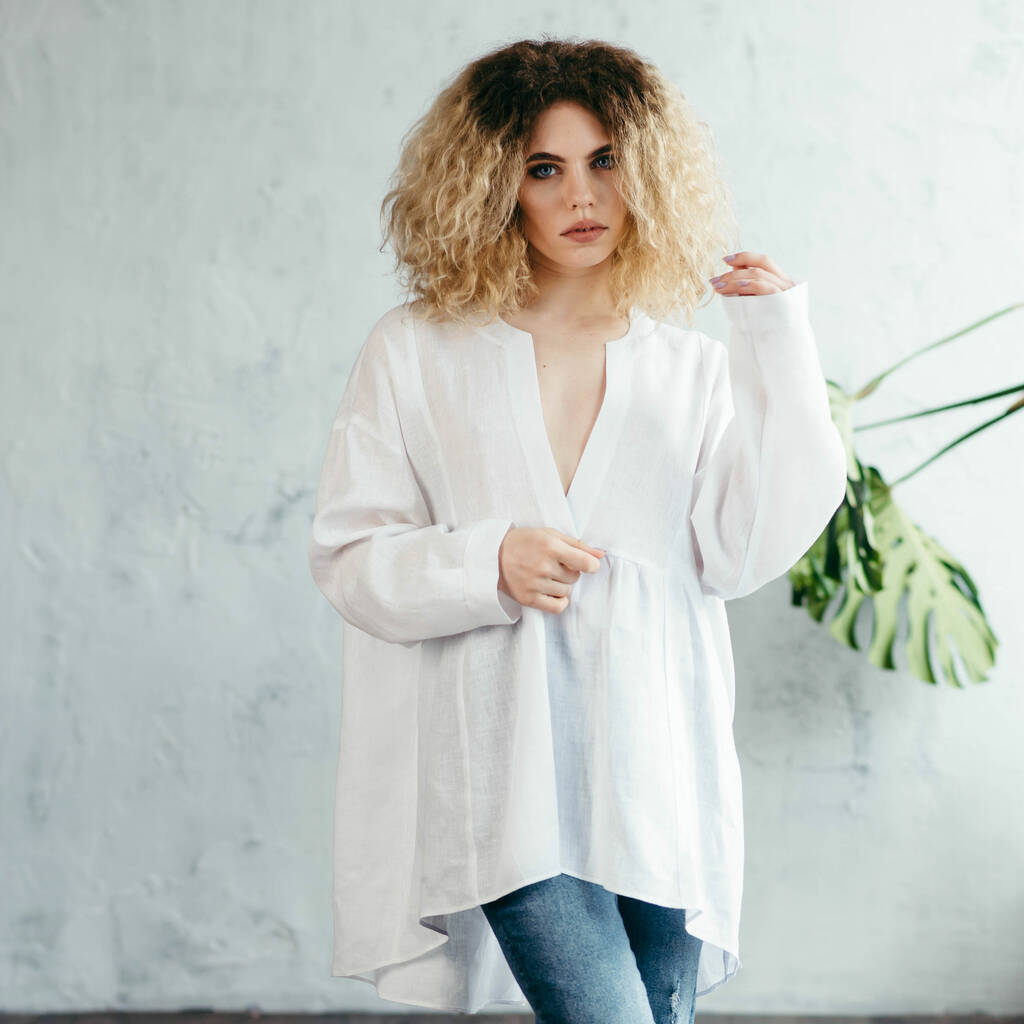 Long Sleeved Linen Shirt By The Prancing Hare