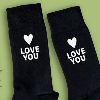 Love You Valentine's Day Socks For Him, 3 of 3