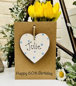 Personalised 60th Birthday Wooden Keepsake Card, 2 of 7