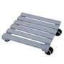 Square Wooden Plant Pot Caddy With Grey Wheels Trolley, thumbnail 1 of 4