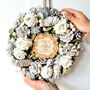 Personalised Modern Christmas Cone Wreath In White, thumbnail 2 of 3