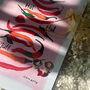 Chilli A4 Art Print And Chilli Earrings Gift Set, thumbnail 6 of 9