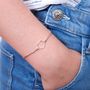 Sterling Silver Heart Silk Personalised Wish Bracelet, thumbnail 1 of 4