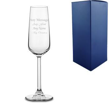 Personalised Allegra Engraved Champagne Flute, 3 of 6