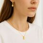 O Rba Golden Nugget Necklace With Flush Set Diamondr, thumbnail 6 of 7