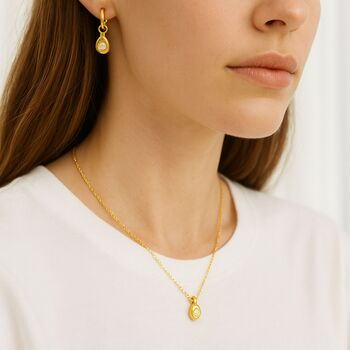 O Rba Golden Nugget Necklace With Flush Set Diamondr, 6 of 7