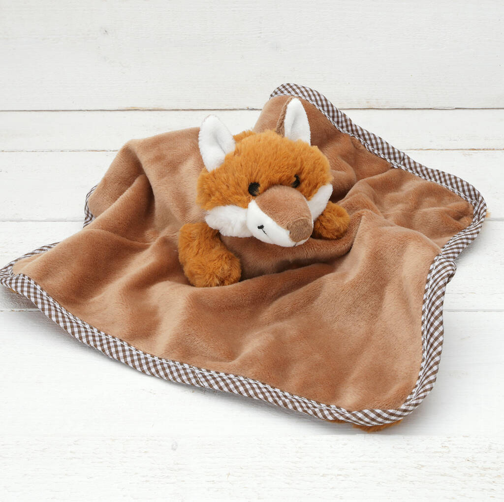 Image of Fox Baby Gift Set, Finger Puppet Soother And Rattle