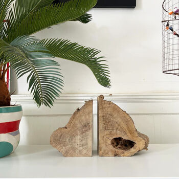 Stylish Wood Bookends, 3 of 5