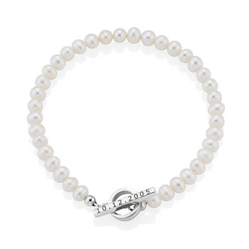 Personalised Pearl T Bar Bracelet, 6 of 6