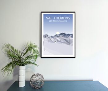 Val Thorens Three Valleys Ski Resort Art Print, 3 of 3