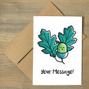 Cute Personalised Acorn Greeting Card By Flaming Imp ...