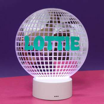 Personalised Disco Ball LED Light, 7 of 12