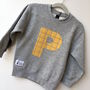Kids And Babies Personalised Grey Letter Sweatshirt, thumbnail 8 of 11