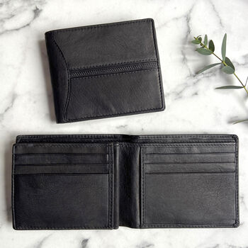 Men's Black Slim Leather Wallet, 4 of 4