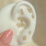 14k Solid Gold Opal Marquise Labret Stud Earring, thumbnail 3 of 4