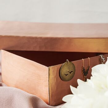 Handmade Solid Copper Jewellery Box With Lid, 4 of 5