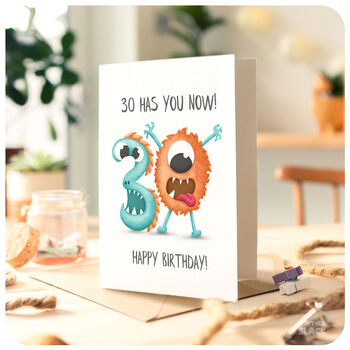 Funny 30th Birthday Greeting Card For Him For Her, 3 of 5